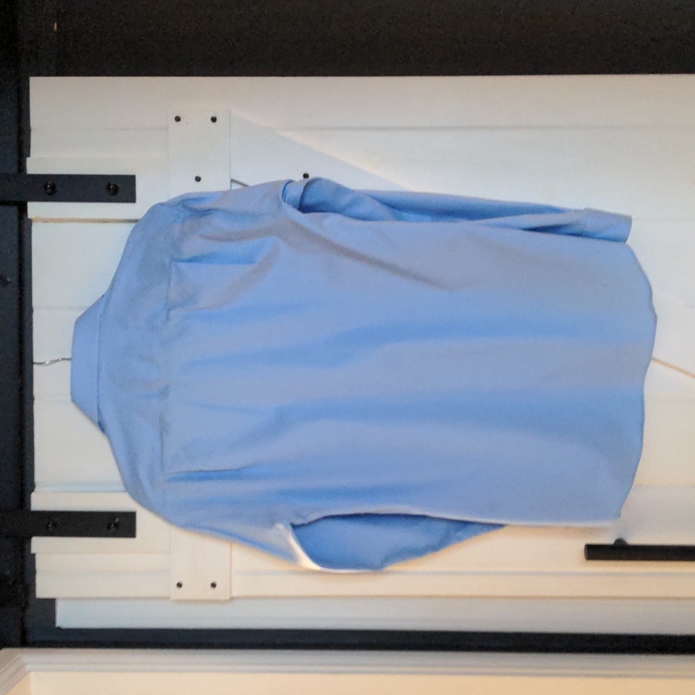 Pronto Uomo Slim Fit Queen's Oxford Dress Shirt, Light Blue 16 34/35 - Picture 4 of 6